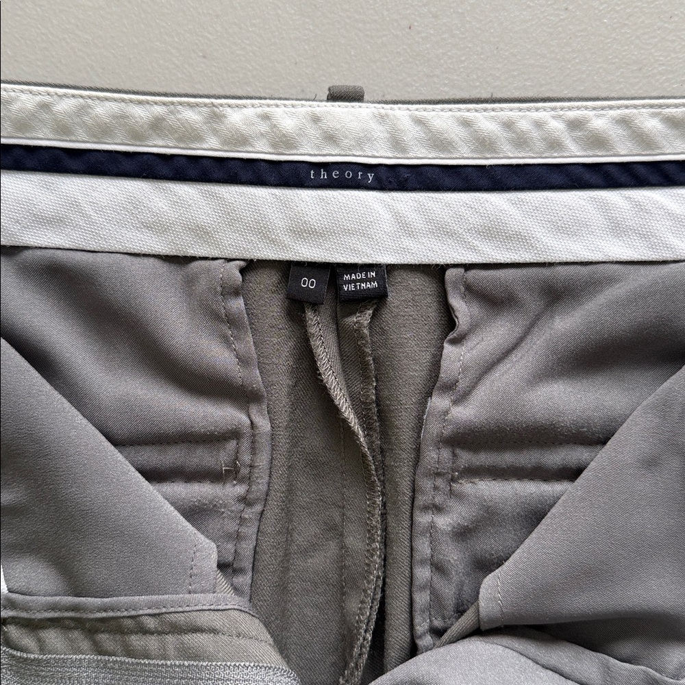 Theory Mustadio Wool Trousers Dark Gray Size 00 - Picture 8 of 16